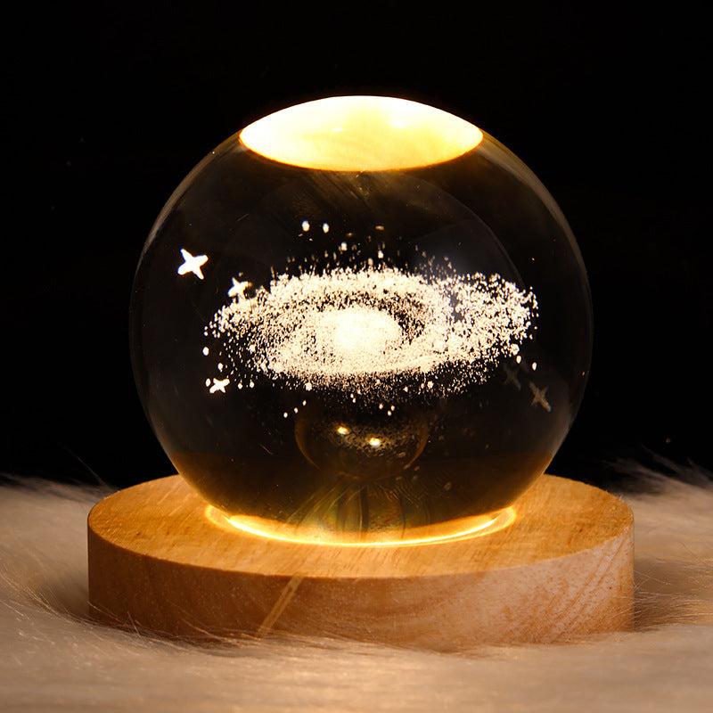 Luminous 3D Crystal Ball Lamp – Bring the Universe Home!