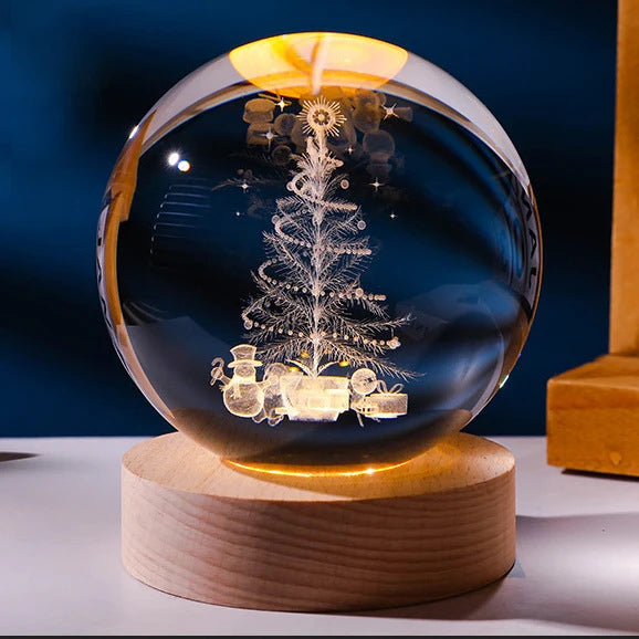 Luminous 3D Crystal Ball Lamp – Bring the Universe Home!