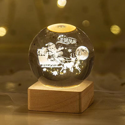 Luminous 3D Crystal Ball Lamp – Bring the Universe Home!