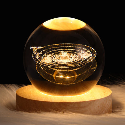 Luminous 3D Crystal Ball Lamp – Bring the Universe Home!