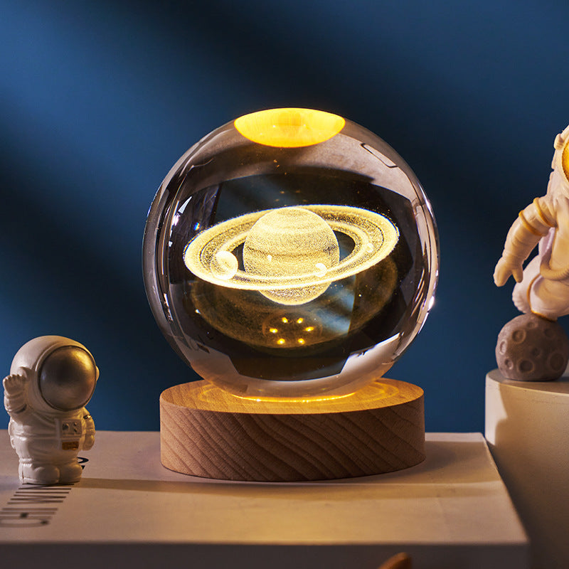 Luminous 3D Crystal Ball Lamp – Bring the Universe Home!