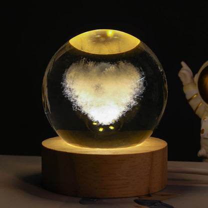 Luminous 3D Crystal Ball Lamp – Bring the Universe Home!