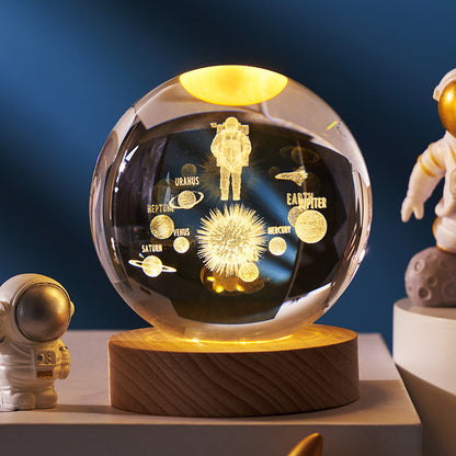 Luminous 3D Crystal Ball Lamp – Bring the Universe Home!