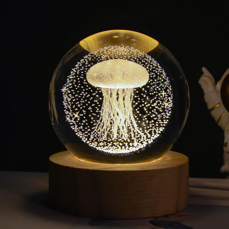 Luminous 3D Crystal Ball Lamp – Bring the Universe Home!