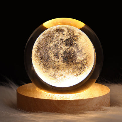 Luminous 3D Crystal Ball Lamp – Bring the Universe Home!