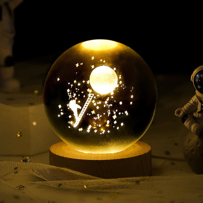 Luminous 3D Crystal Ball Lamp – Bring the Universe Home!