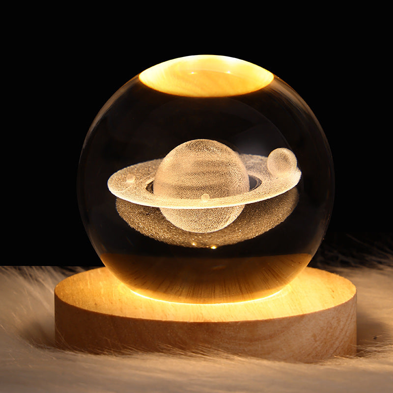 Luminous 3D Crystal Ball Lamp – Bring the Universe Home!