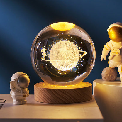 Luminous 3D Crystal Ball Lamp – Bring the Universe Home!