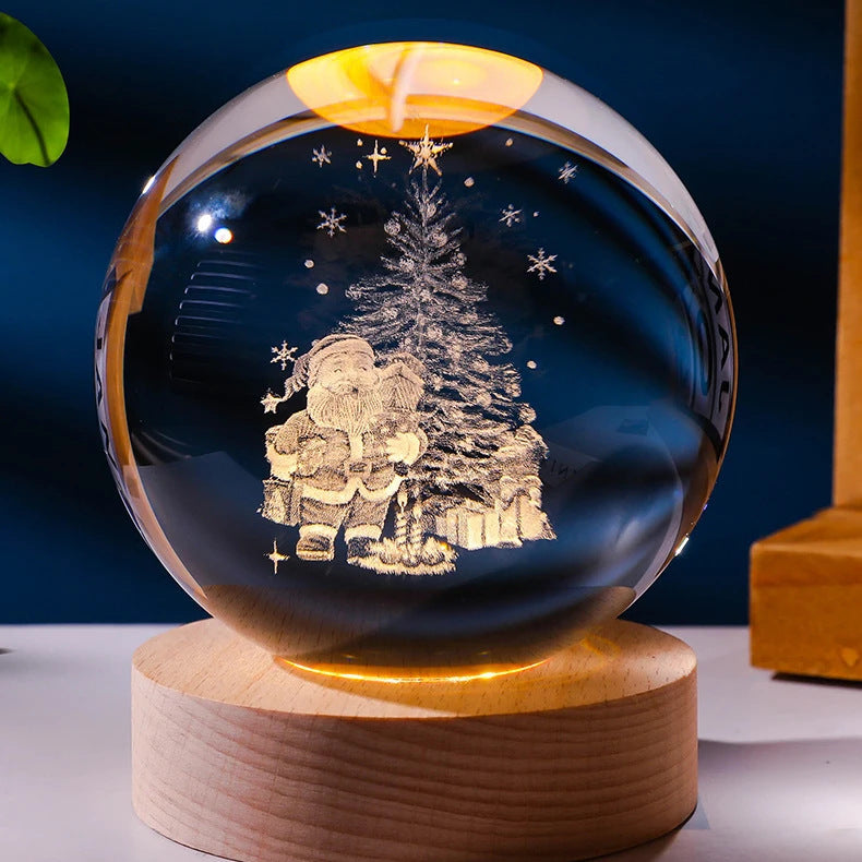 Luminous 3D Crystal Ball Lamp – Bring the Universe Home!