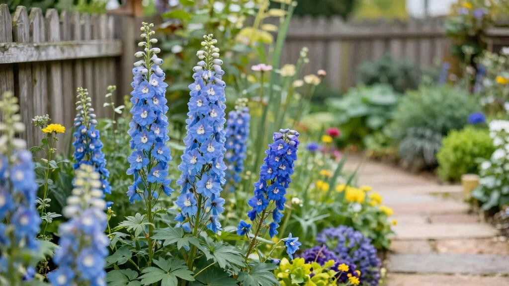 8 Light Blue Delphiniums for Tall and Striking Garden Borders