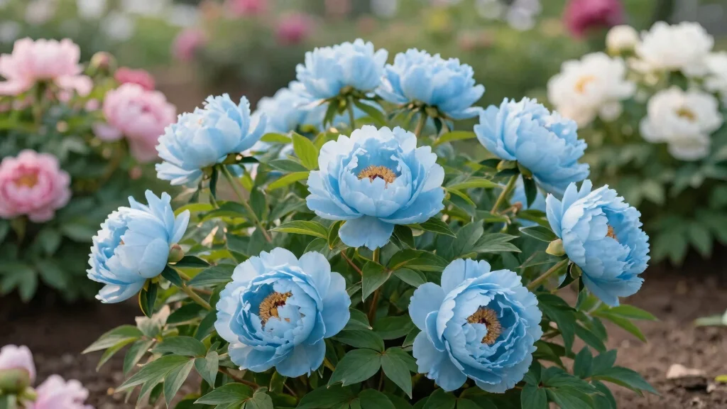 8 Light Blue Peonies for a Rare and Stunning Garden Display