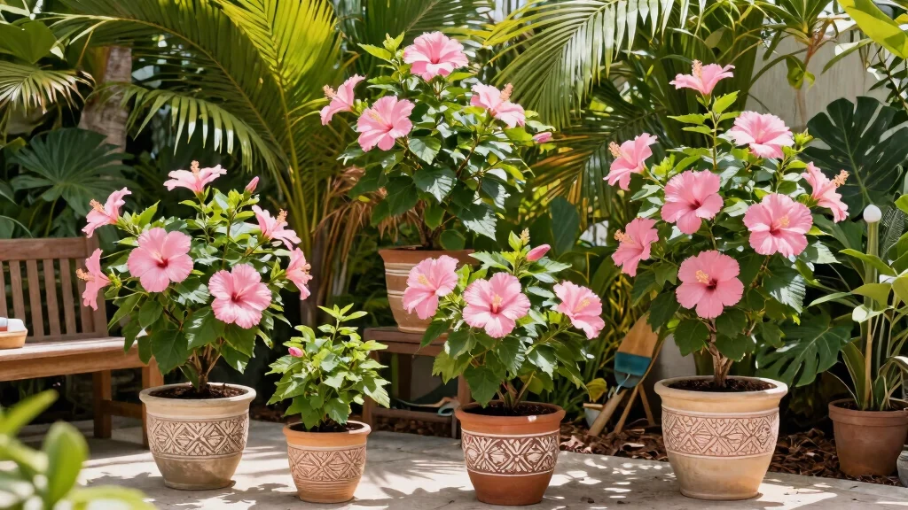 8 Light Pink Hibiscus Plants for a Tropical Backyard Feel