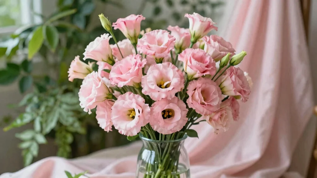 8 Light Pink Lisianthus Blooms for Romantic Floral Arrangements