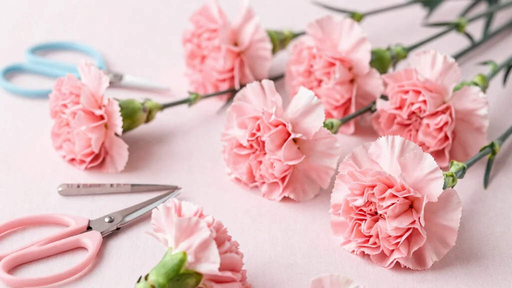 9 Light Pink Carnations for a Sweet and Delicate Floral Arrangement